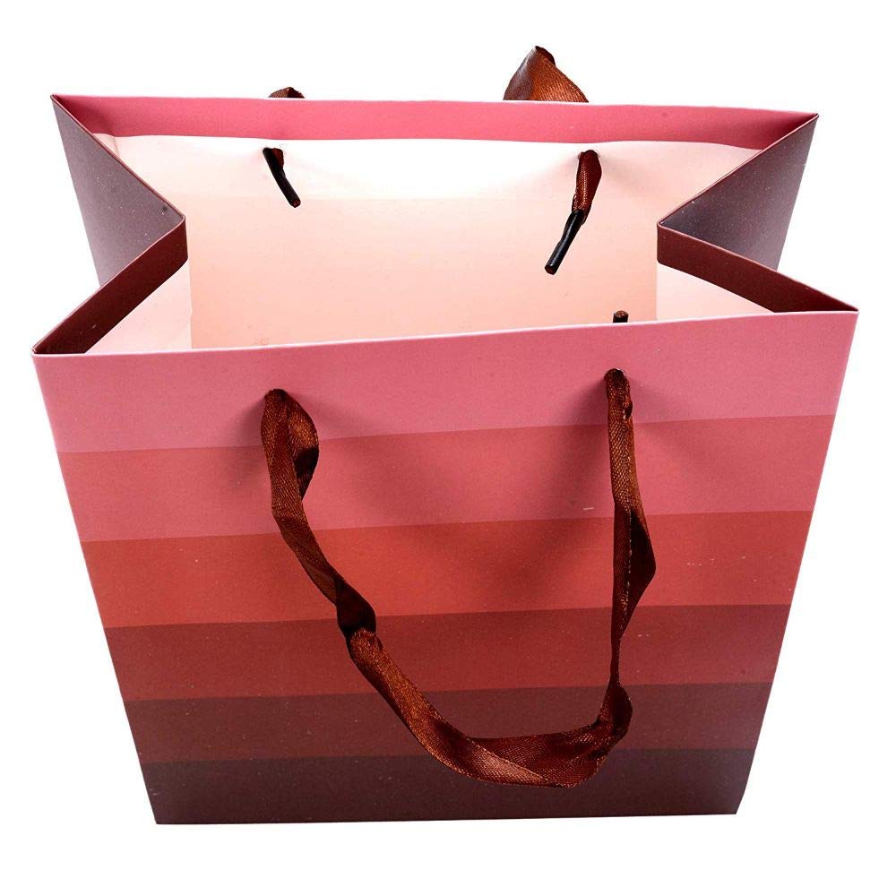 Red Color Medium Size Printed Shopping Paper Handle Bag
